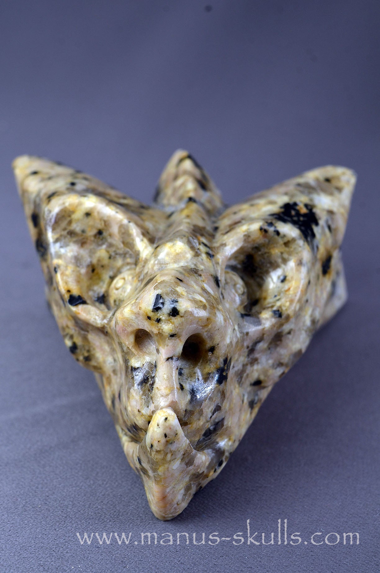 Manus skulls unique Crystal Carvings handmade skulls dragons pendants preseli bluestone tribals spiritual meaning wand Unicorn ..  yellow granite