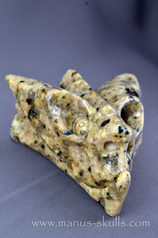 Manus skulls unique Crystal Carvings handmade skulls dragons pendants preseli bluestone tribals spiritual meaning wand Unicorn ..  yellow granite