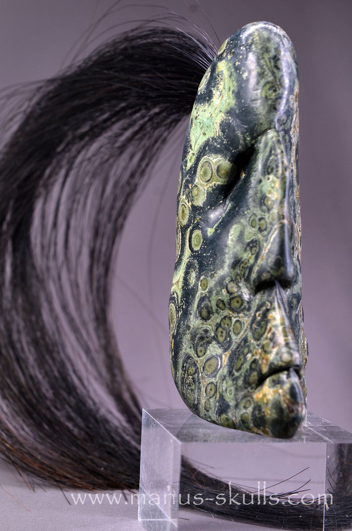 Kambaba Jasper Tribal Skull