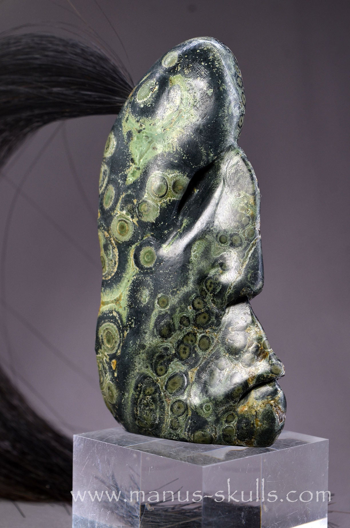 Kambaba Jasper Tribal Skull