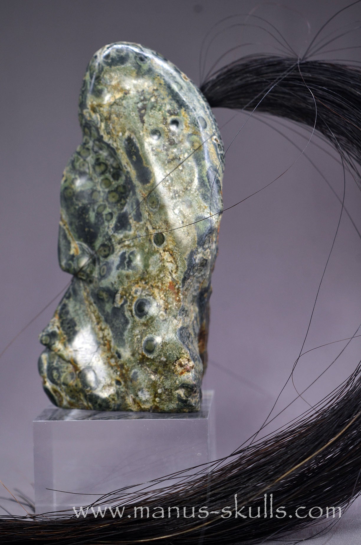 Kambaba Jasper Tribal Skull