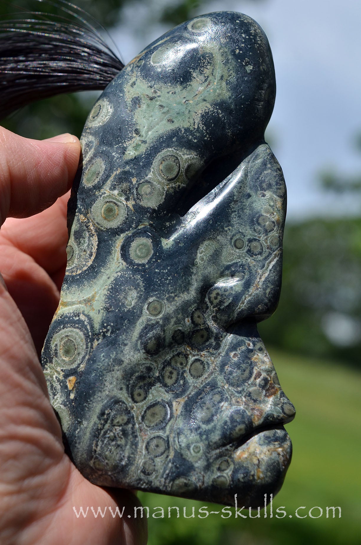 Kambaba Jasper Tribal Skull