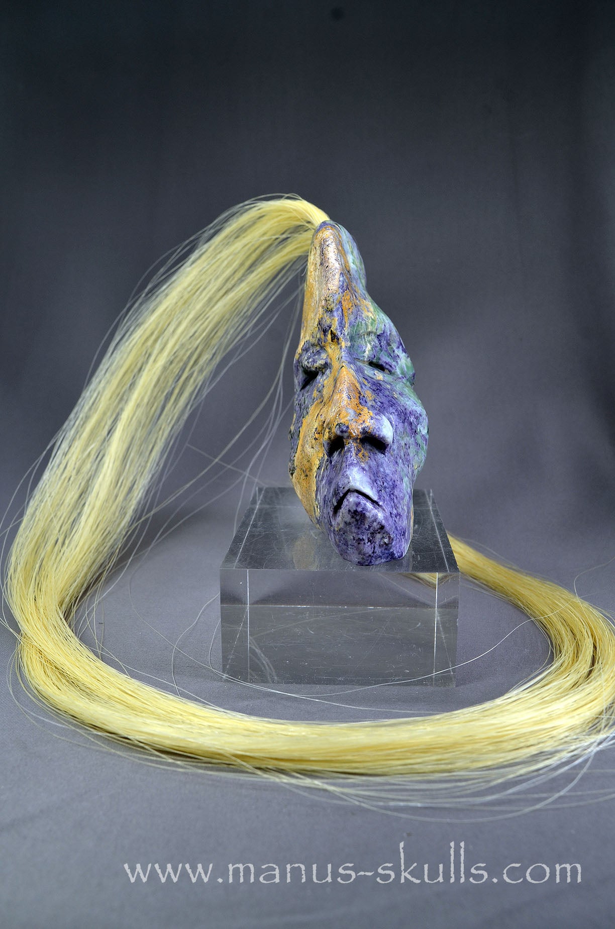 Manus skulls Evolians Dragolians unique Crystal Carvings handmade skulls dragons pendants preseli bluestone tribals spiritual meaning wand Unicorn ..  fluorite in barite