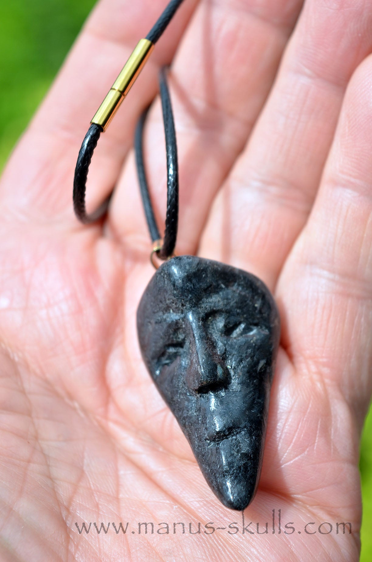 Nuummite Tribal Pendant (#10)
