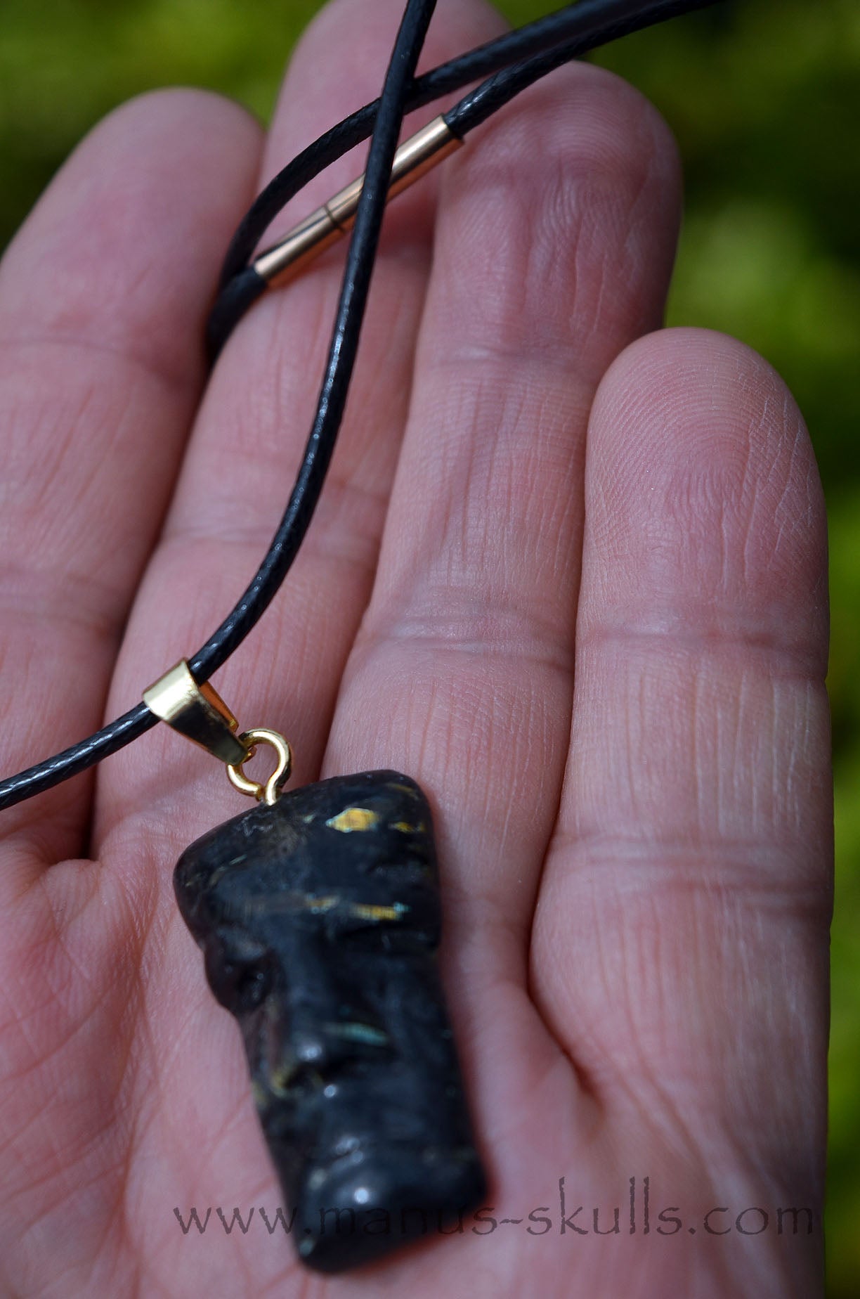 Nuummite Tribal Pendant (#24)