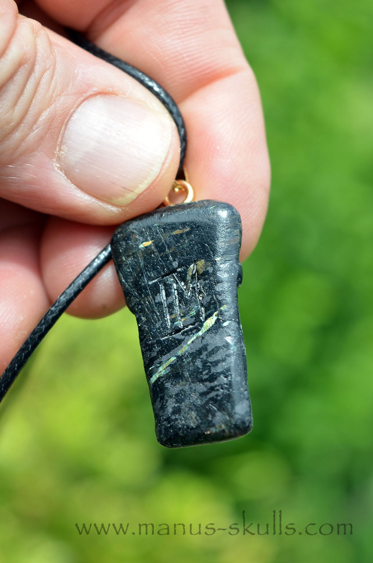 Nuummite Tribal Pendant (#24)