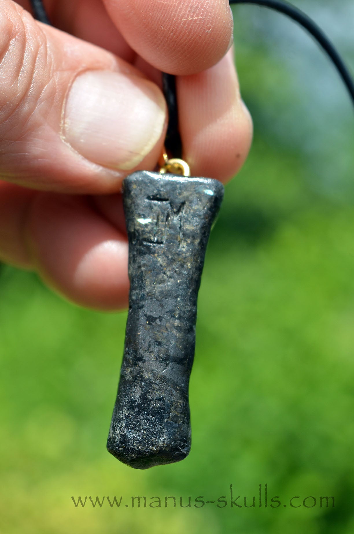 Nuummite Tribal Pendant (#17)
