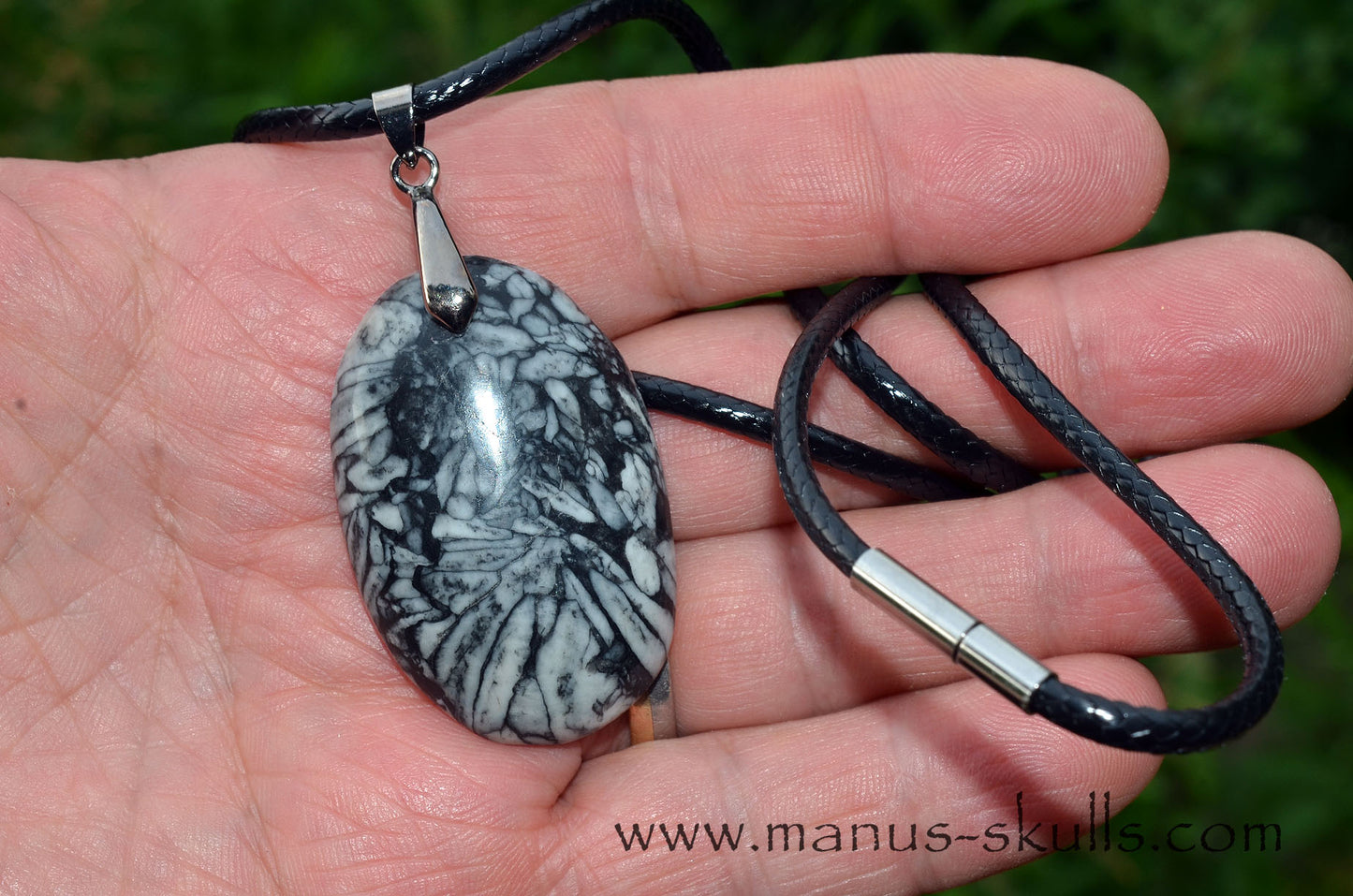 Austrian Pinolith Cabochon medallion  Pendant