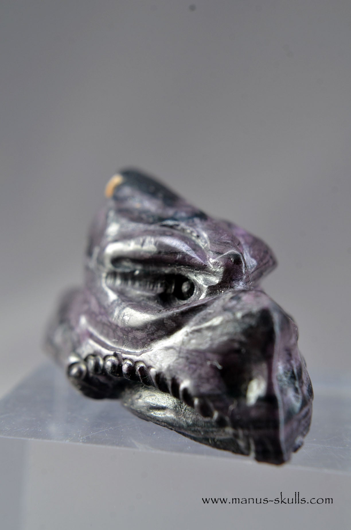 Manus skulls unique Crystal Carvings handmade skulls dragons pendants preseli bluestone tribals spiritual meaning wand Unicorn ..  sugilite lavulite