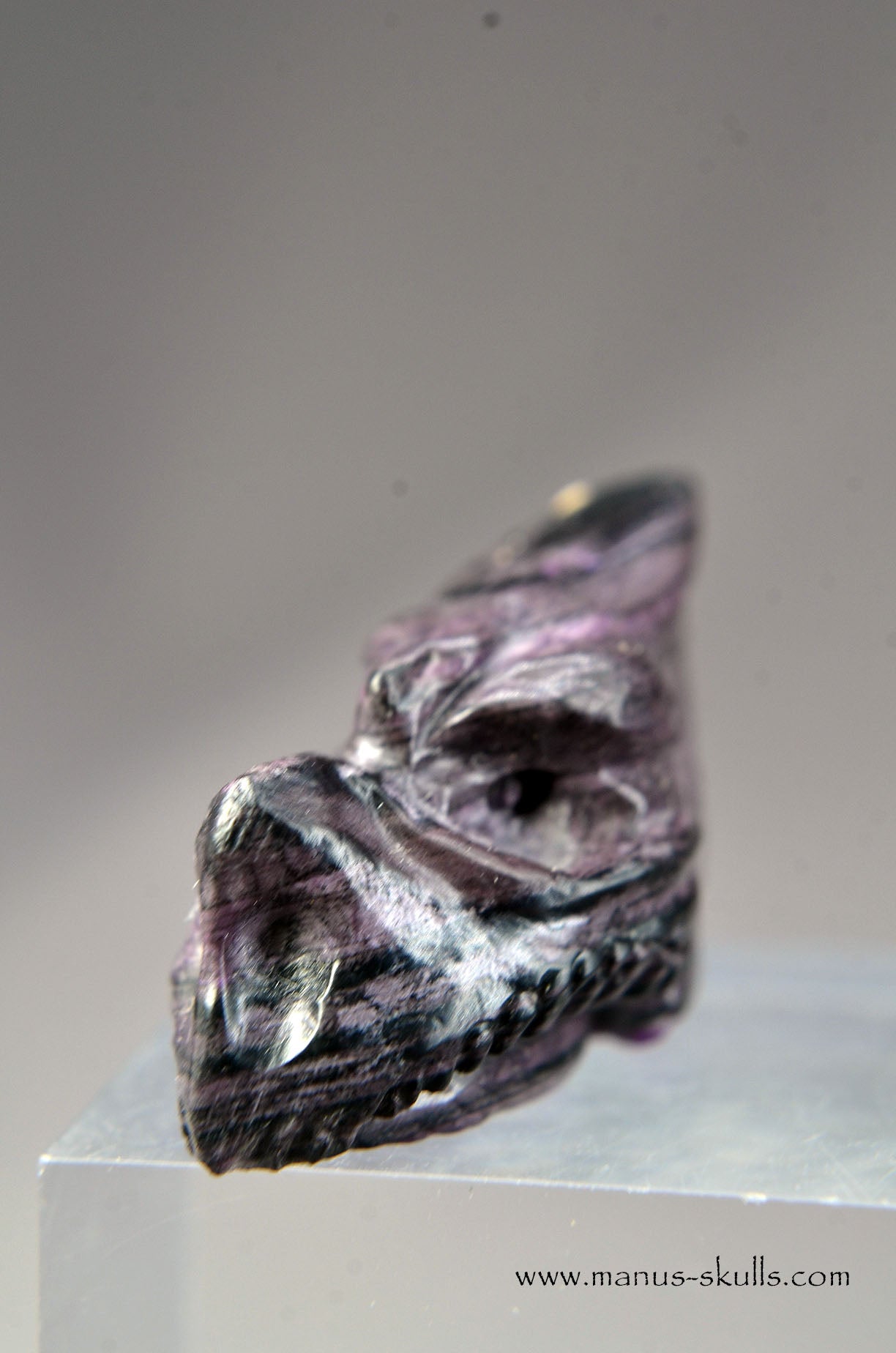 Manus skulls unique Crystal Carvings handmade skulls dragons pendants preseli bluestone tribals spiritual meaning wand Unicorn ..  sugilite lavulite