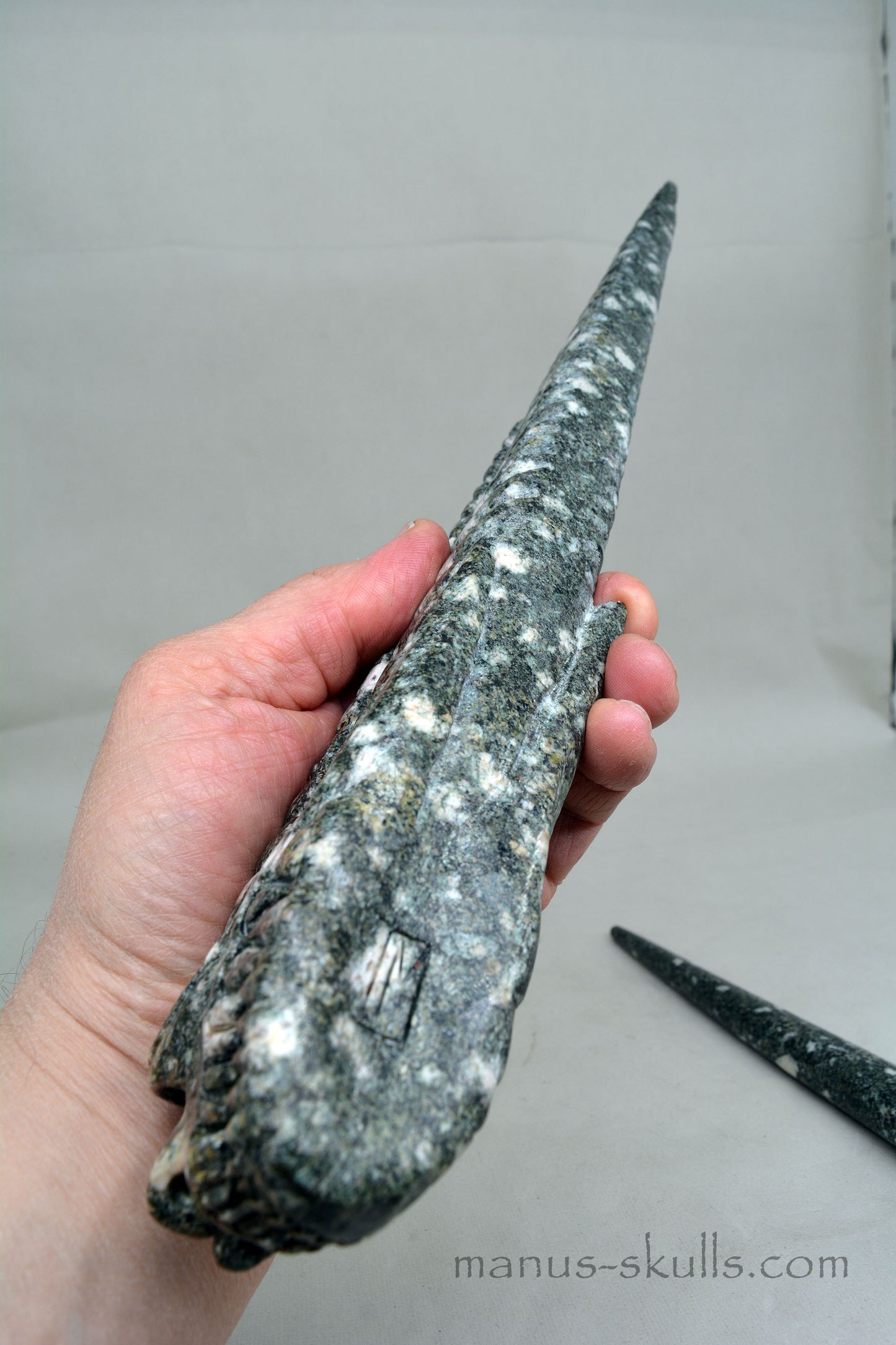 Large Preseli Bluestone Dragon Wand, singing Preseli instrument.