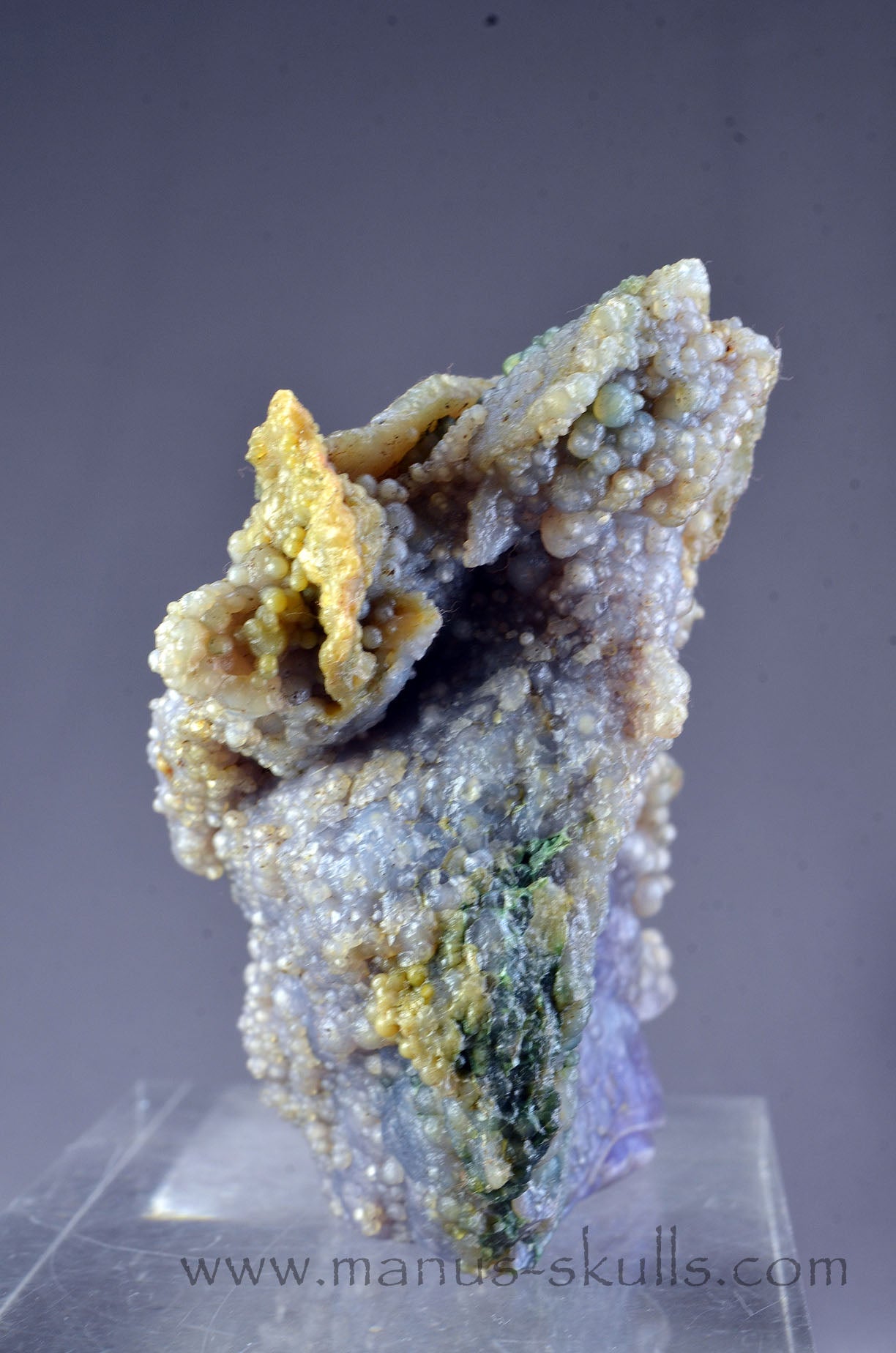 Grape Agate Alien Skull