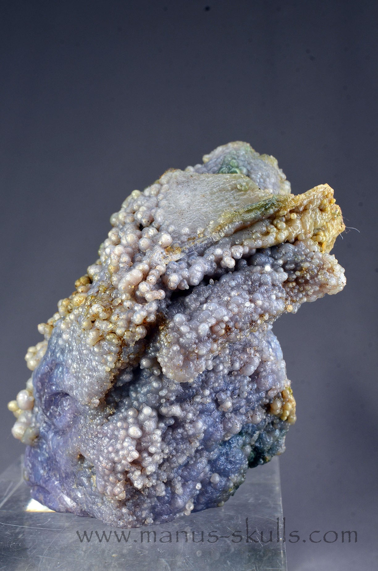 Grape Agate Alien Skull