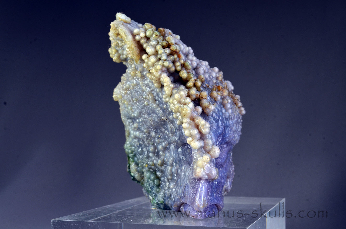 Grape Agate Alien Skull