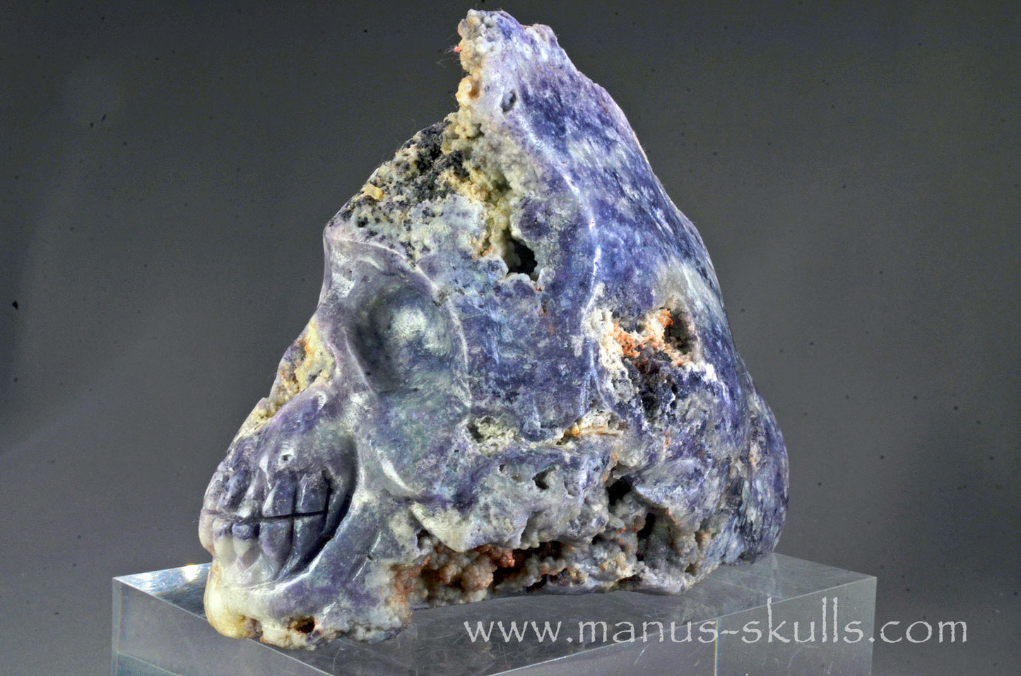 Rare Morado Agate Skull