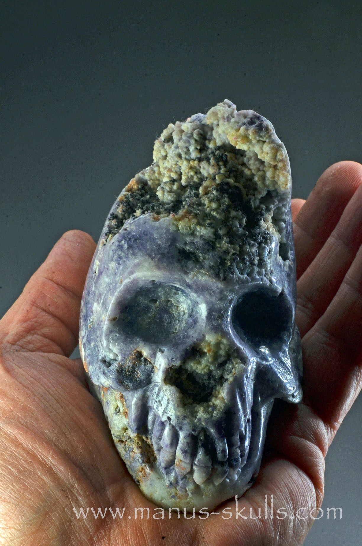 Rare Morado Agate Skull