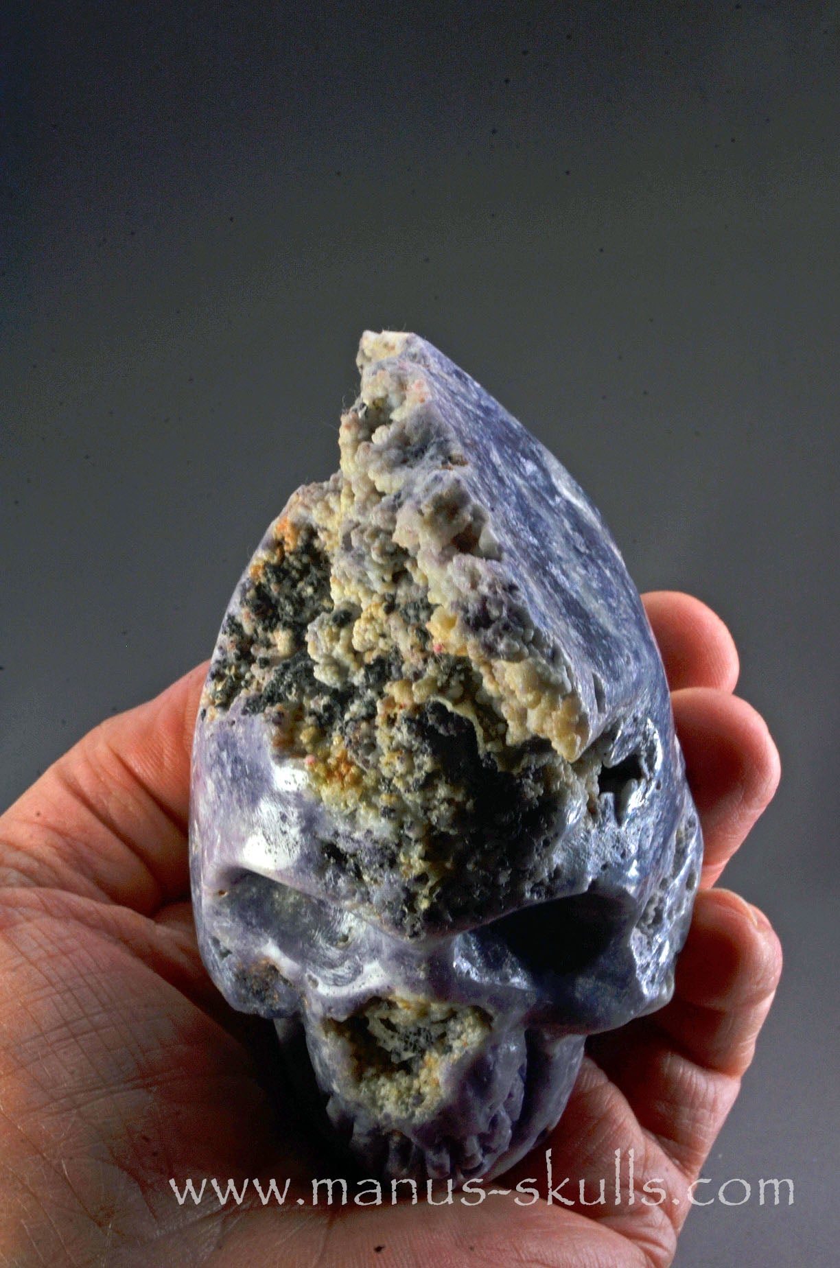 Rare Morado Agate Skull