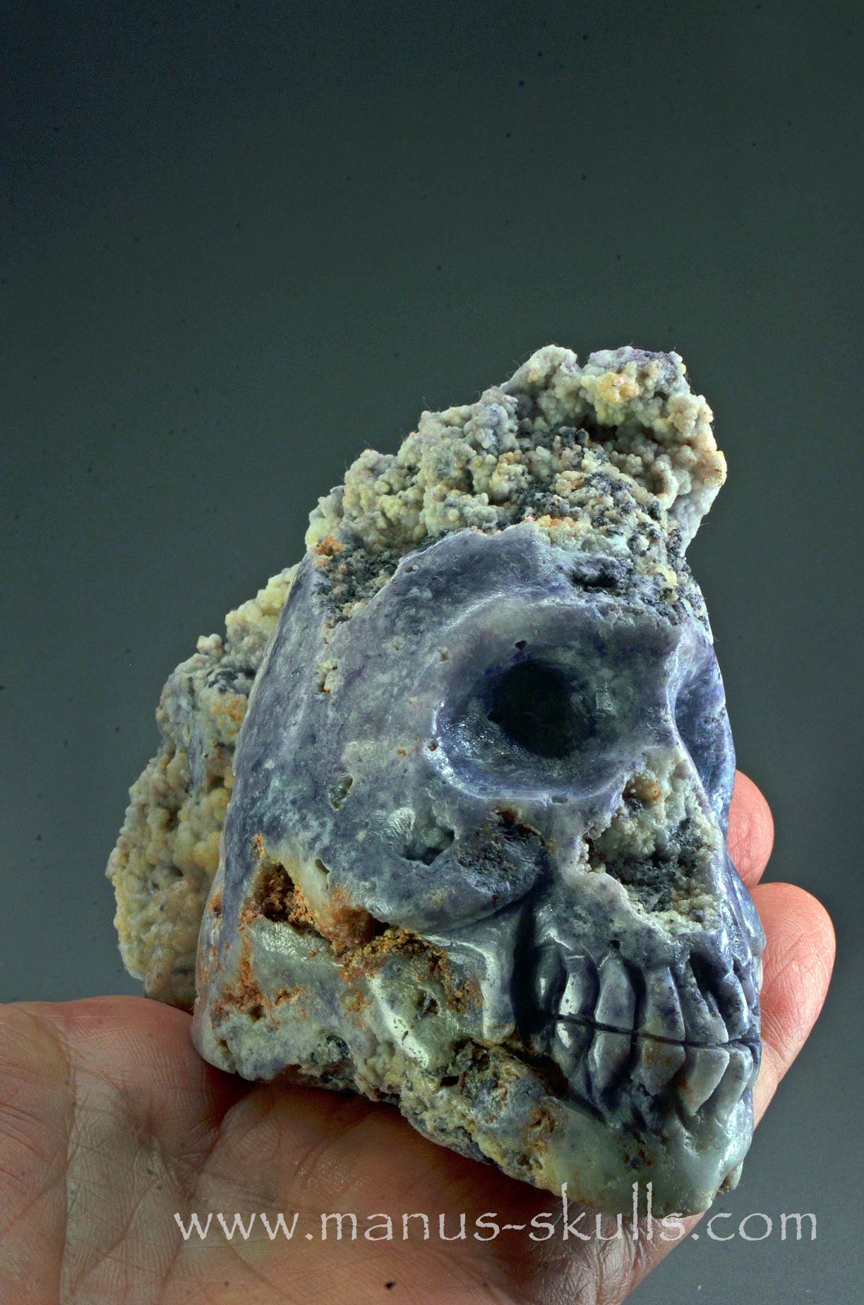 Rare Morado Agate Skull