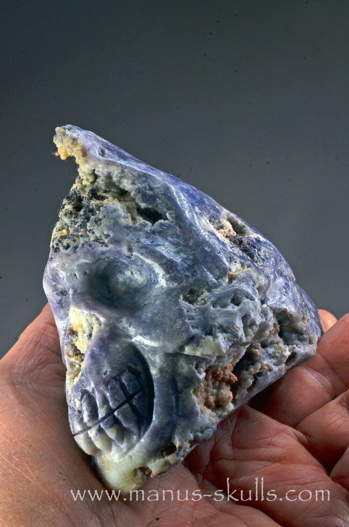 Rare Morado Agate Skull