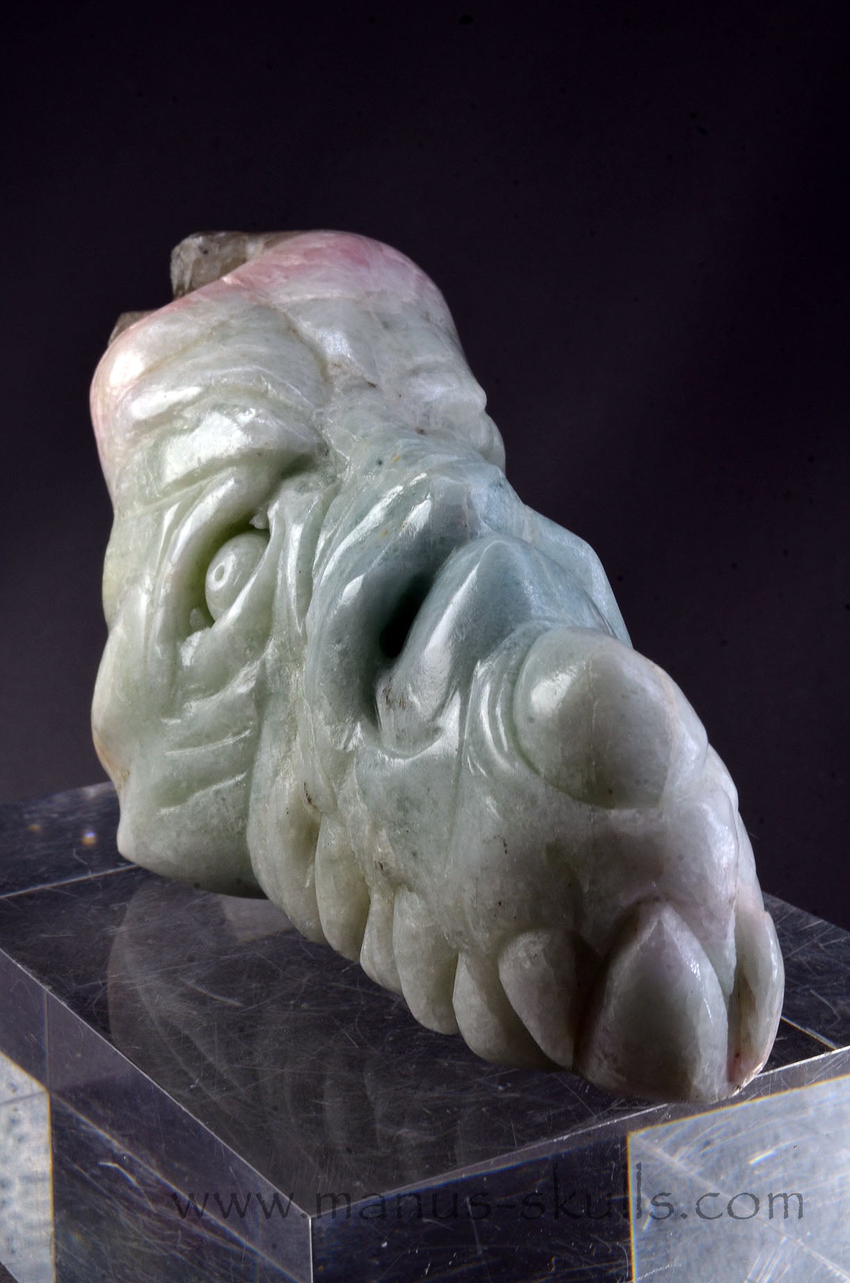 Manus skulls Evolians Dragolians unique Crystal Carvings handmade skulls dragons pendants preseli bluestone tribals spiritual meaning wand Unicorn ..  morganite