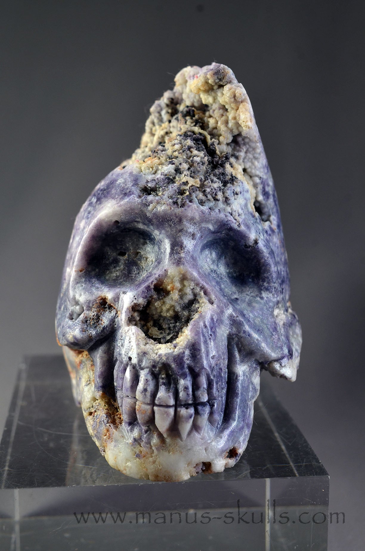Rare Morado Agate Skull