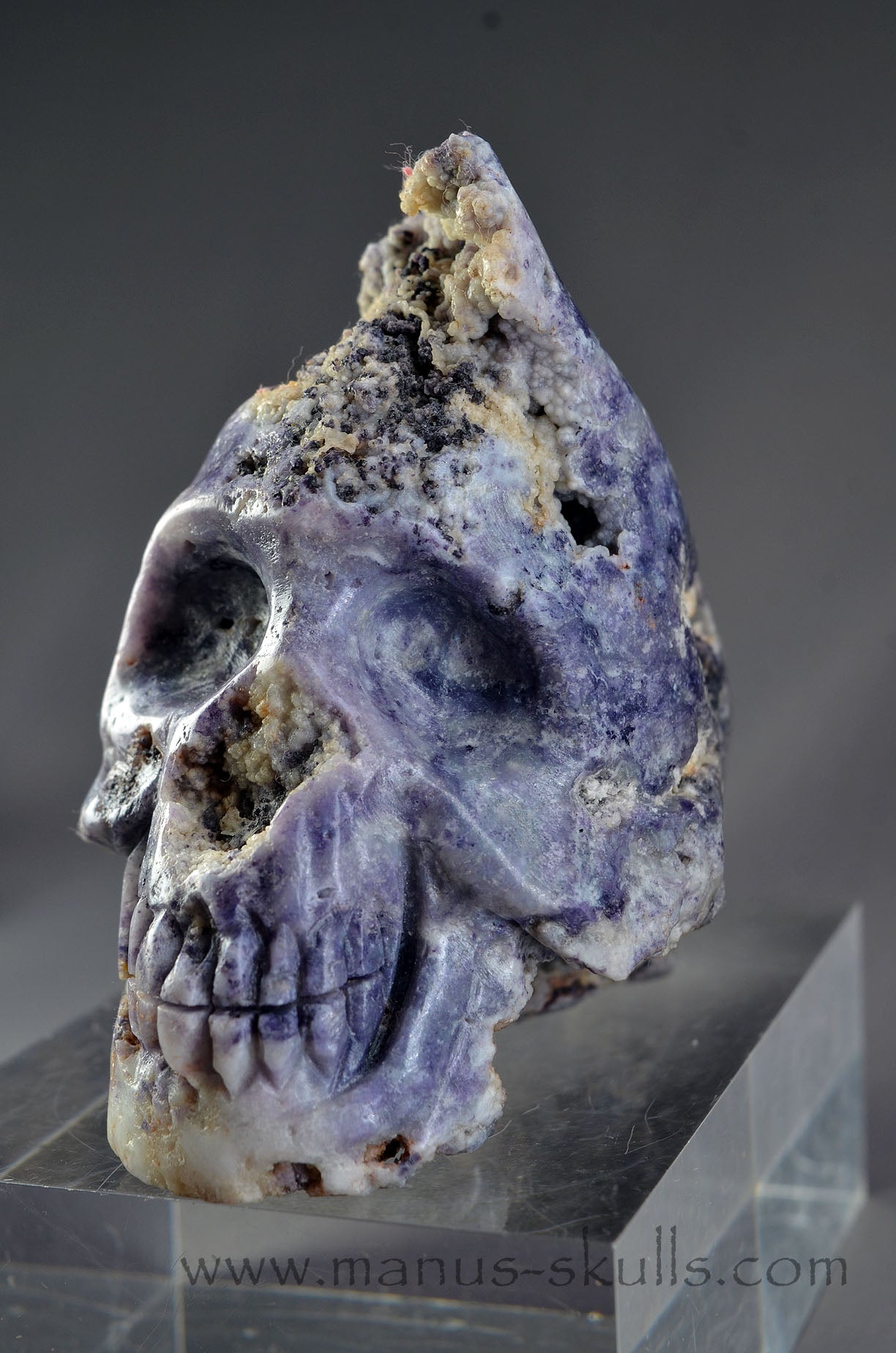 Rare Morado Agate Skull