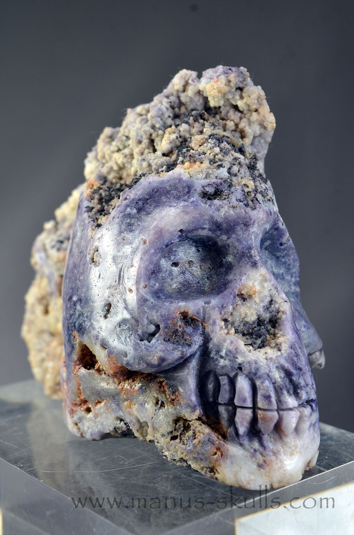 Rare Morado Agate Skull