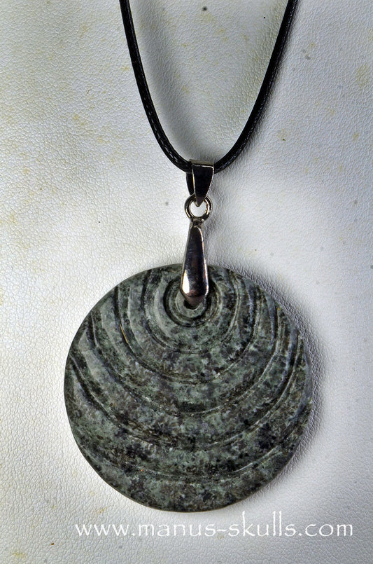 Inspotted Preseli Bluestone Rond Ripple Pendant