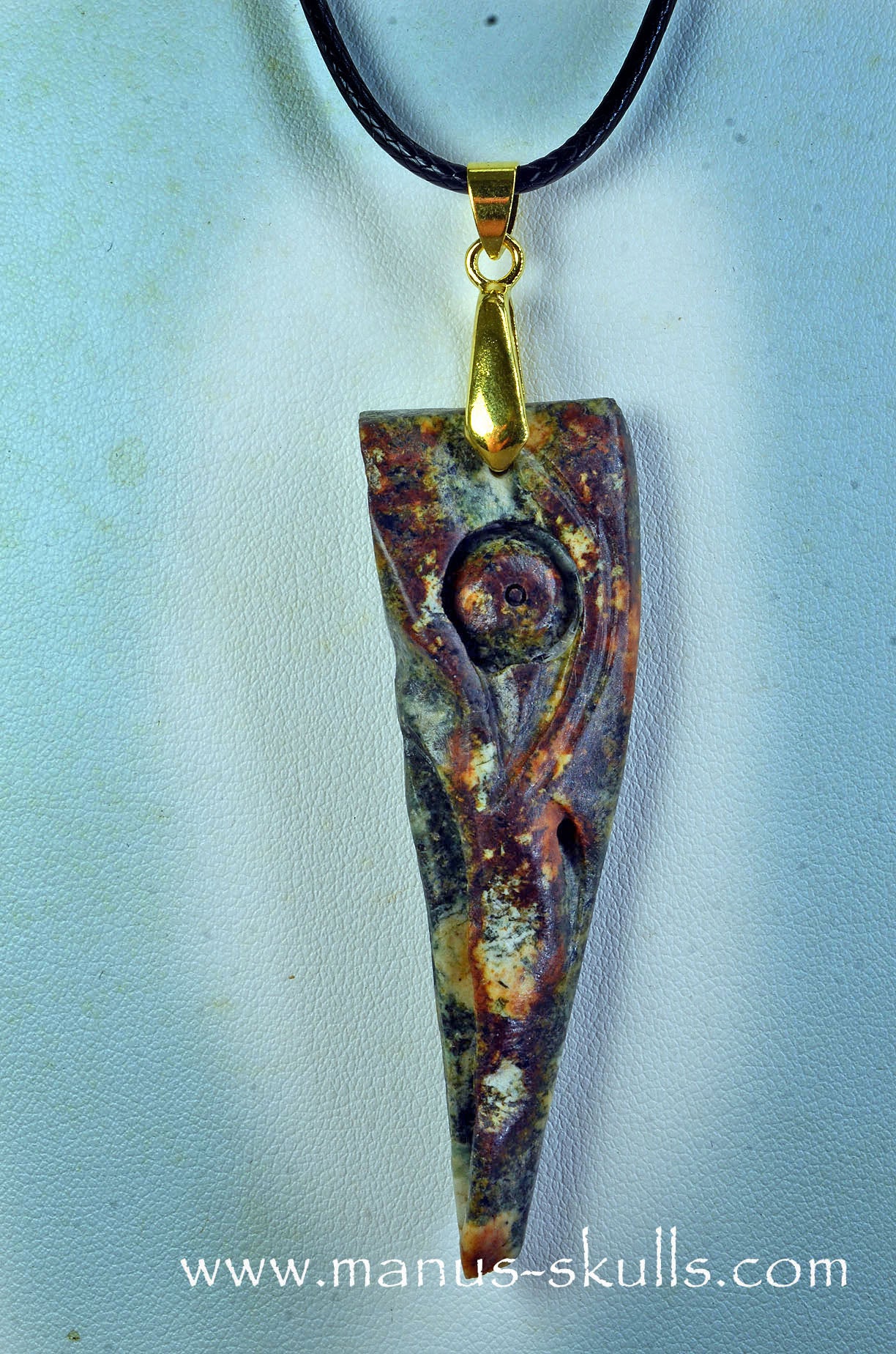 Bird Skull Preseli Bluestone Pendant (#27)