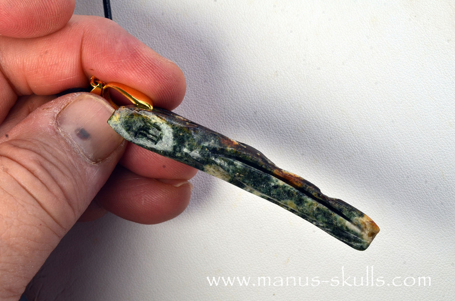 Bird Skull Preseli Bluestone Pendant (#27)