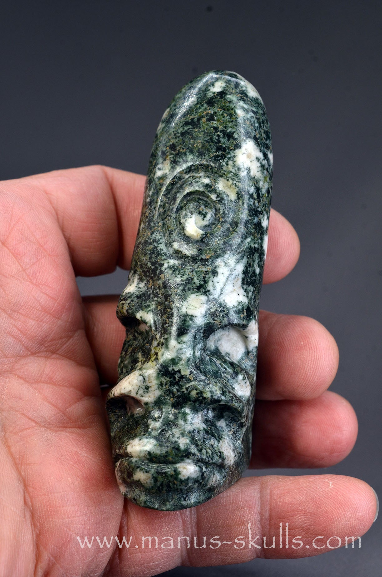 Preseli Bluestone Conehead Tribal Skull Spiral