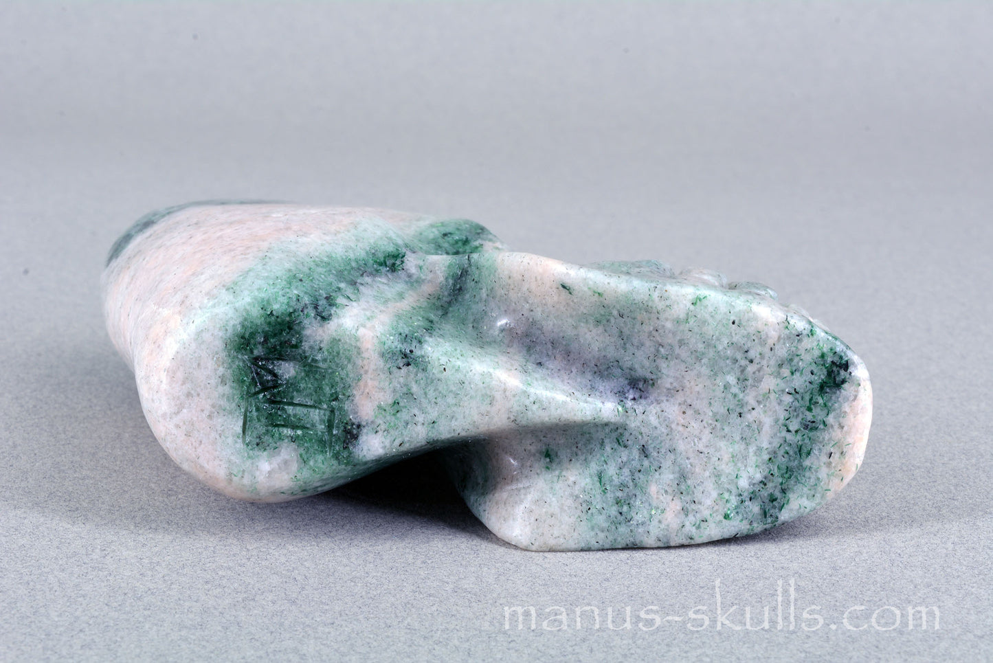 Green FUCHSITE  SKULL