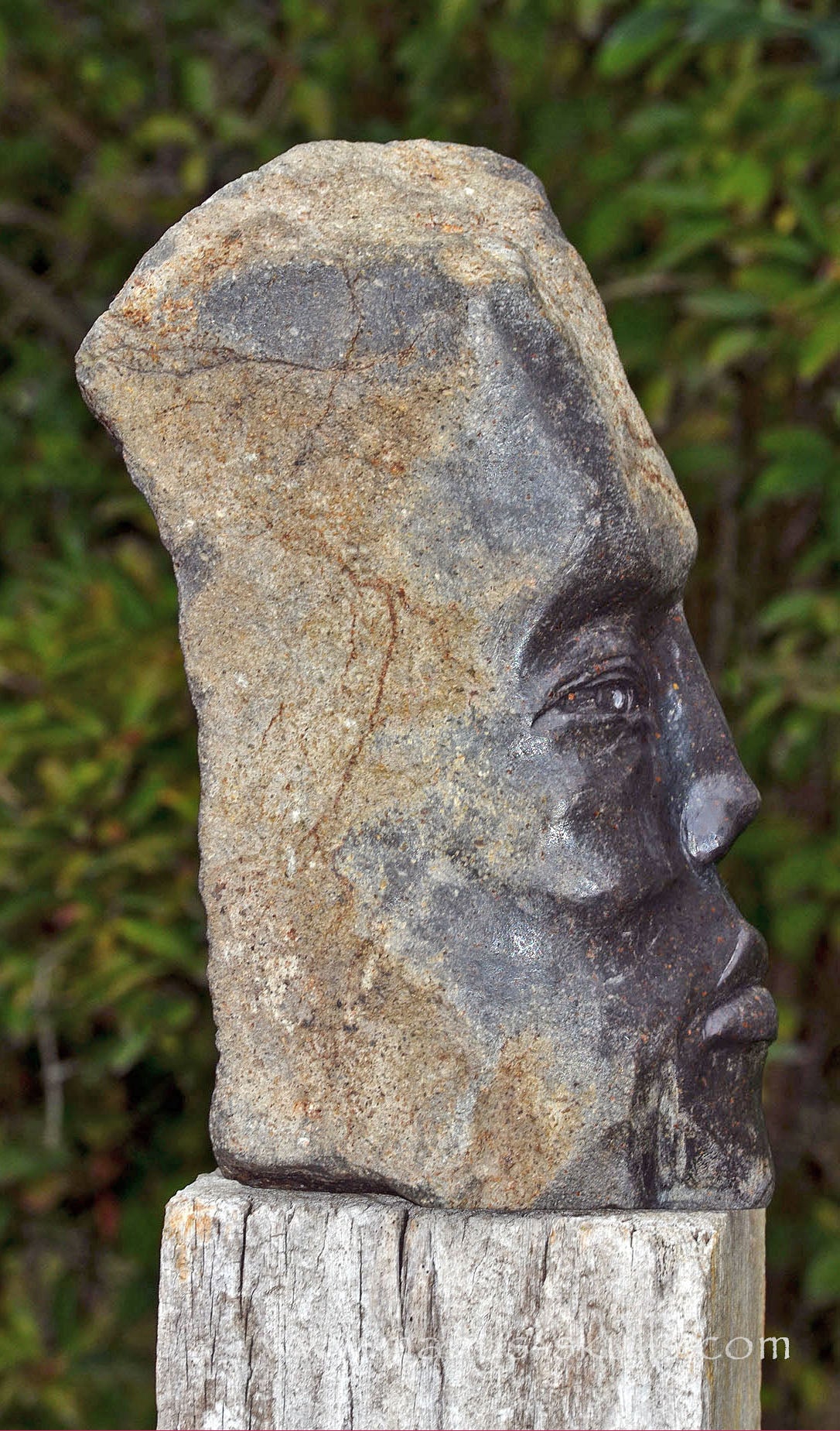 Basalt Woman Sculpture.