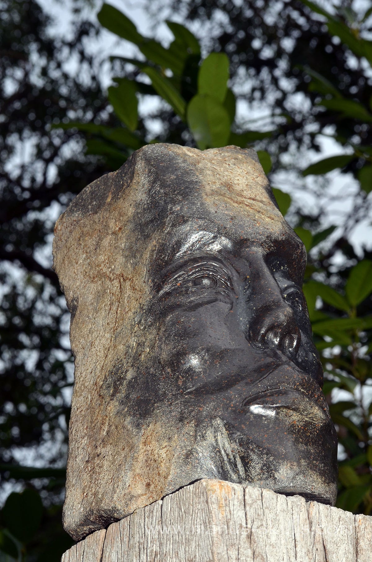 Basalt Woman Sculpture.