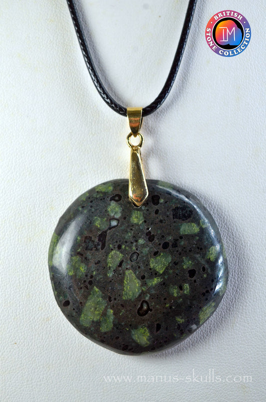 Lakelandite Coin Pendant
