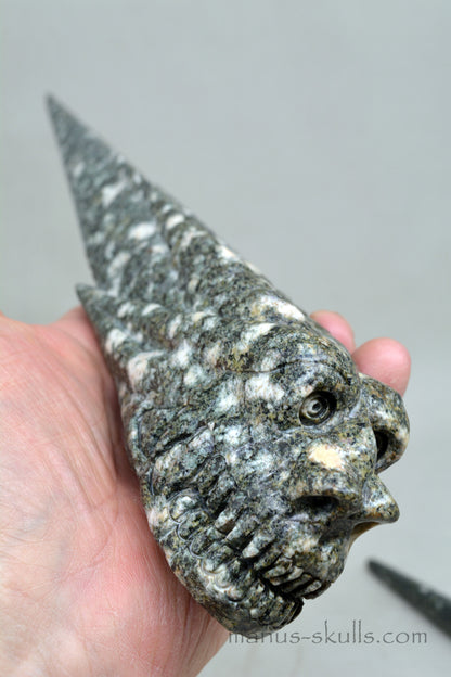 Large Preseli Bluestone Dragon Wand, singing Preseli instrument.