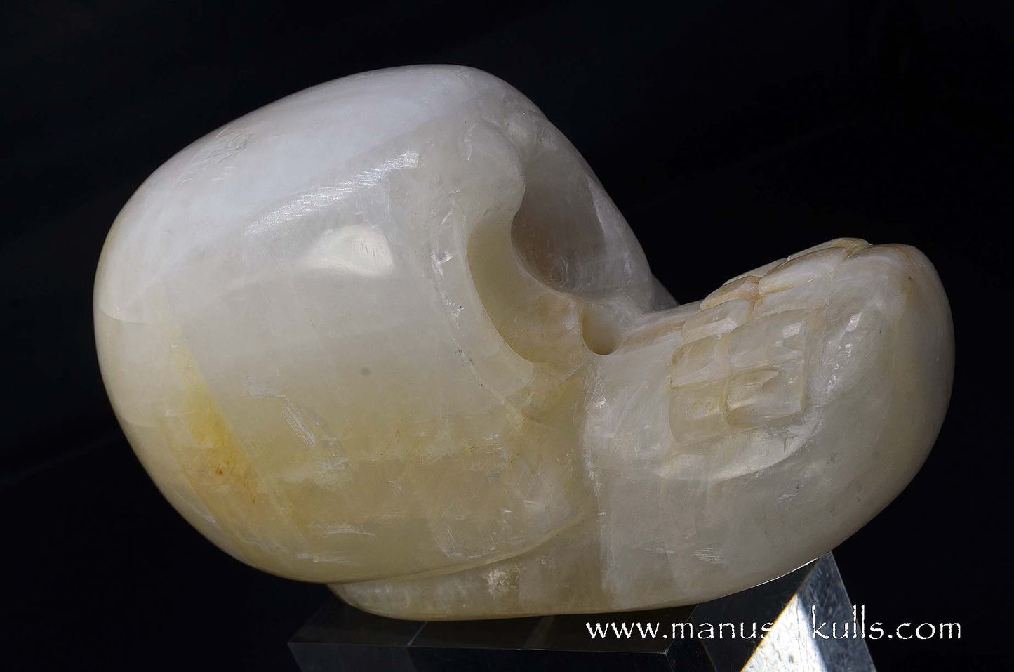 White Calcite Evolian Skull  #04