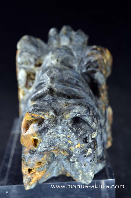 Manus skulls unique Crystal Carvings handmade skulls dragons pendants preseli bluestone tribals spiritual meaning wand Unicorn .. MARCASITE ~ Pyrite