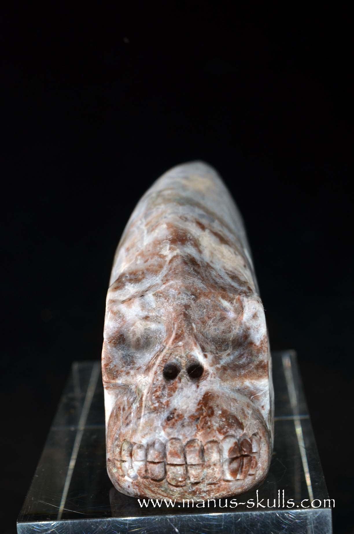 Manus skulls unique Crystal Carvings handmade skulls dragons pendants preseli bluestone tribals spiritual meaning wand Unicorn .. fluorite in barite