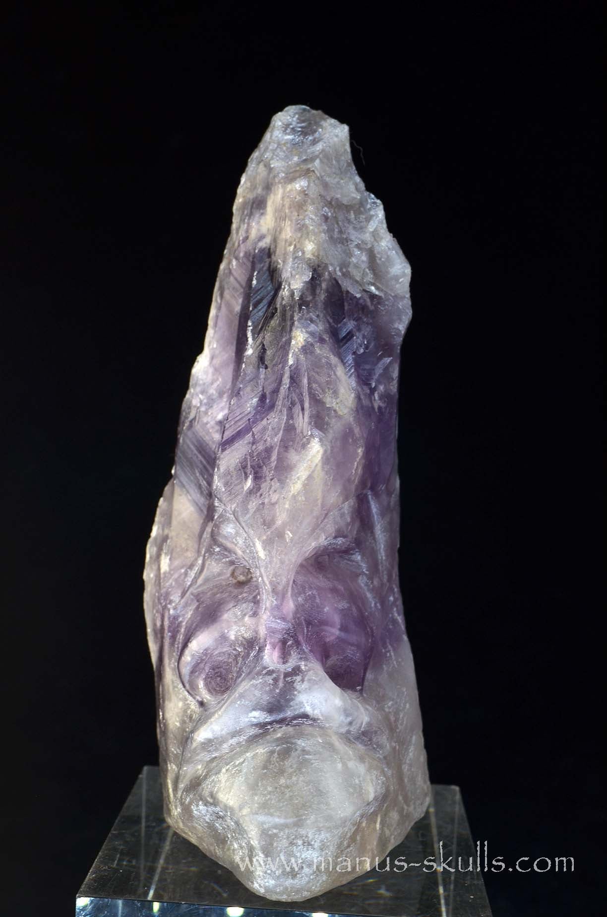 Manus skulls unique Crystal Carvings handmade skulls dragons pendants preseli bluestone tribals spiritual meaning wand Unicorn .. phantom amethyst