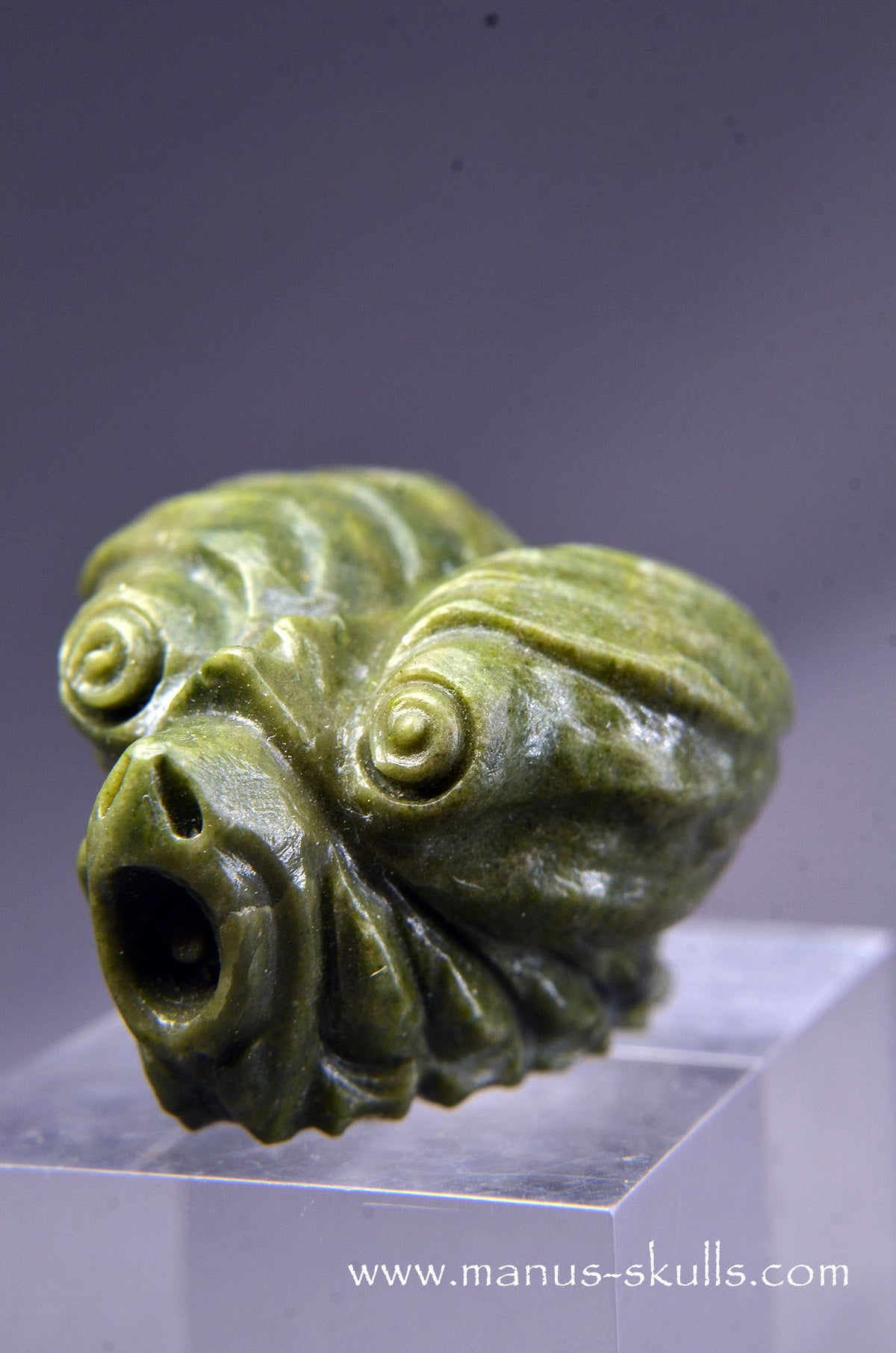 Manus skulls Evolians Dragolians unique Crystal Carvings handmade skulls dragons pendants preseli bluestone tribals spiritual meaning wand Unicorn .. greenlandite