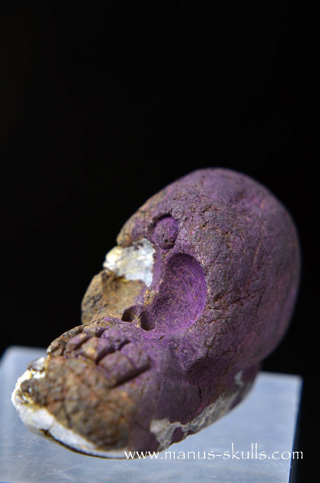 Manus skulls unique Crystal Carvings handmade skulls dragons pendants preseli bluestone tribals spiritual meaning wand Unicorn .. Evolian 2025 purpurite