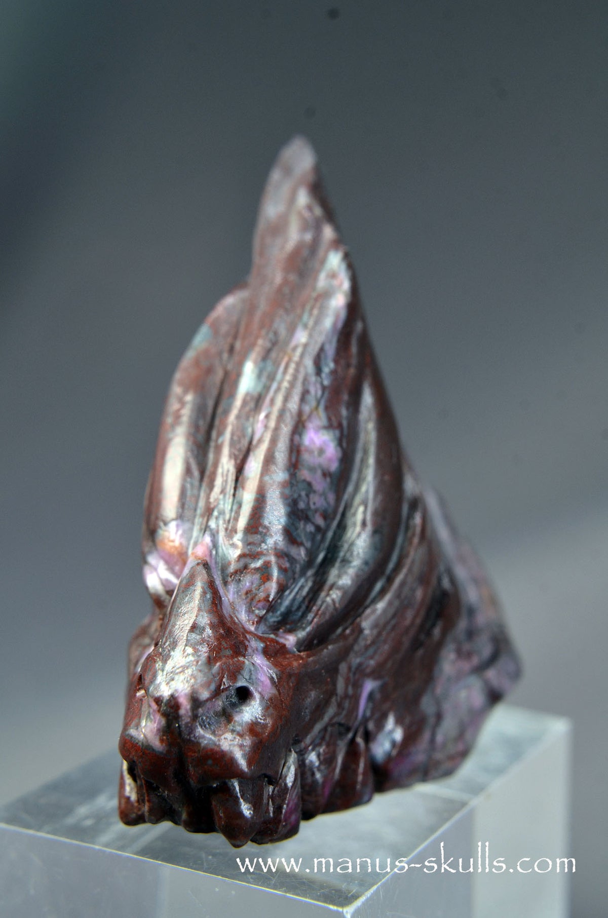 Manus skulls Evolians Dragolians unique Crystal Carvings handmade skulls dragons pendants preseli bluestone tribals spiritual meaning wand Unicorn .. sugilite lavulite