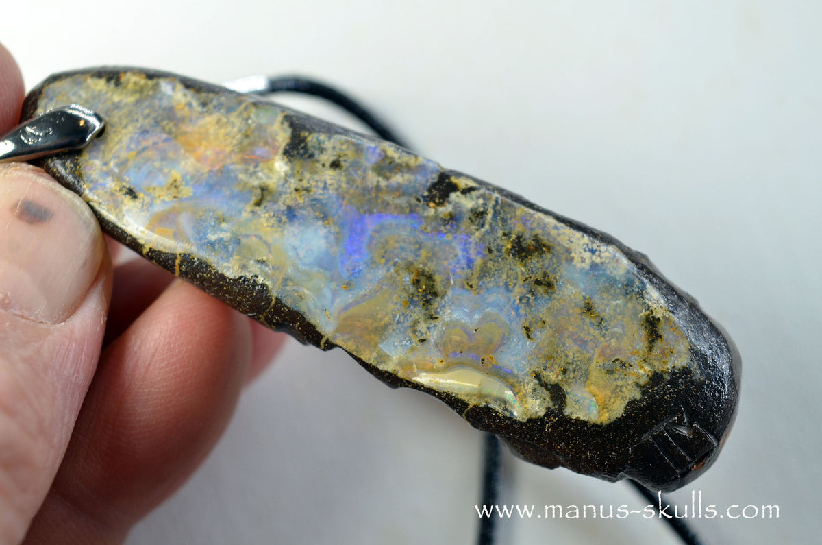 Boulder Opal Tribal Pendant