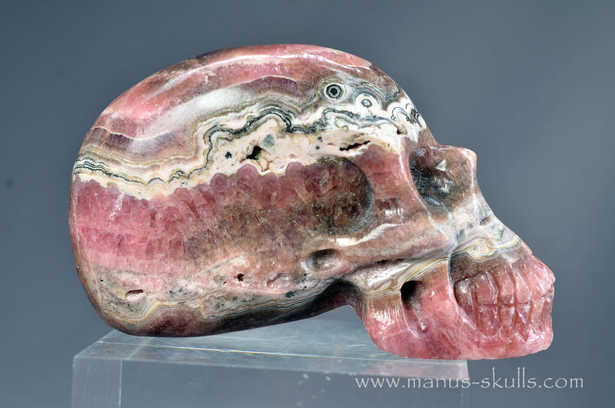 Rhodochrosite Skull