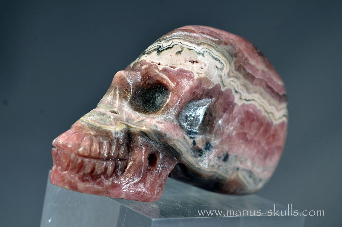 Rhodochrosite Skull