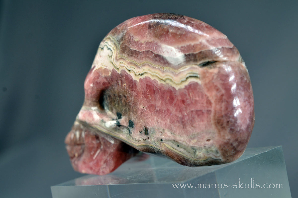 Rhodochrosite Skull