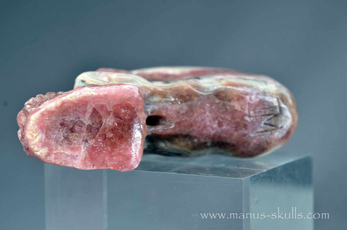 Rhodochrosite Skull