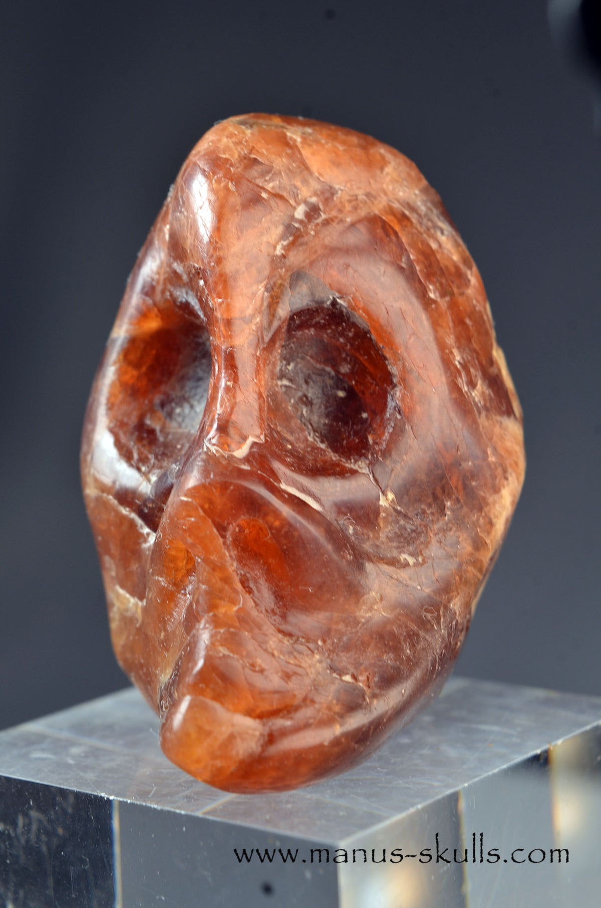 Hessonite Garnet  Manus skulls Evolians Dragolians unique Crystal Carvings handmade skulls dragons pendants preseli bluestone tribals spiritual meaning wand Unicorn .. 