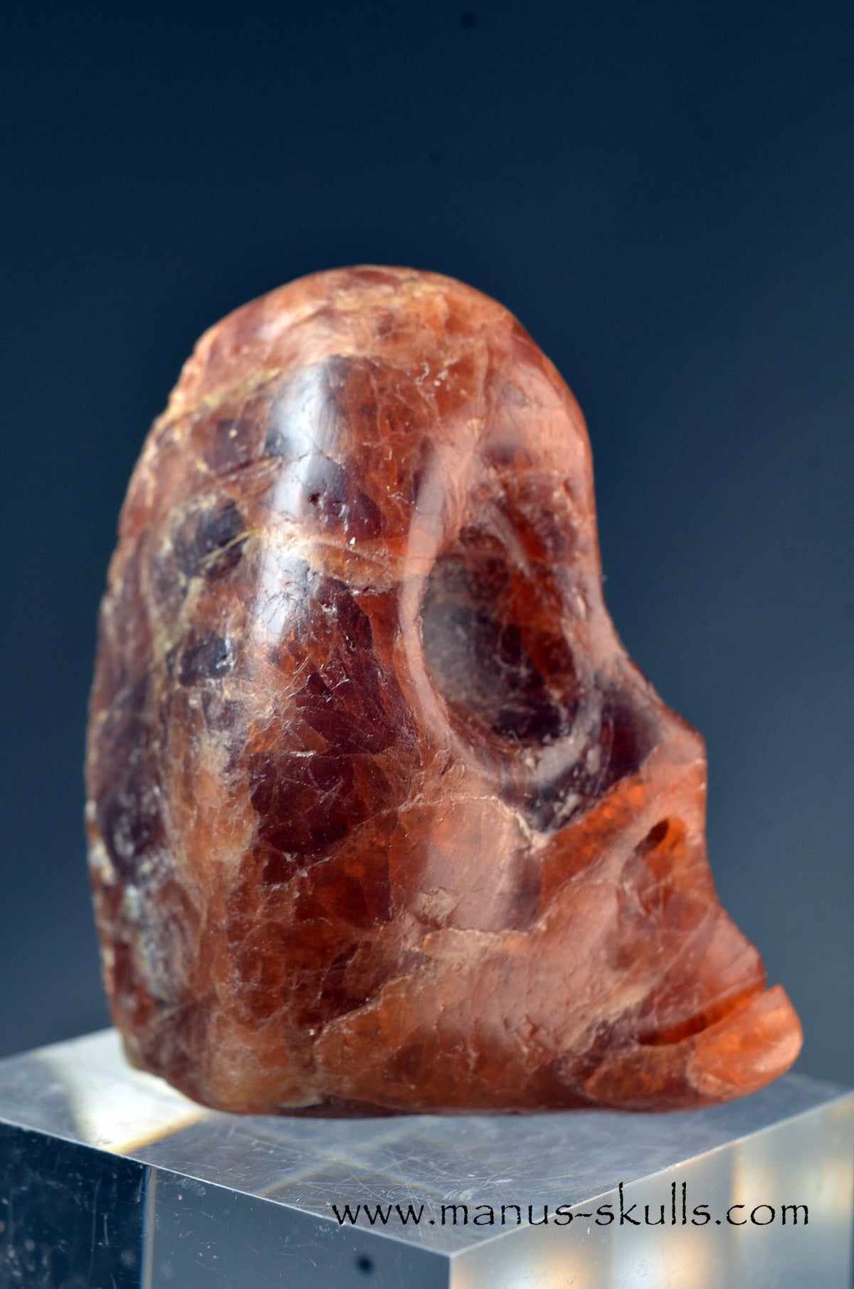 Hessonite Garnet Ancient Alien Skull